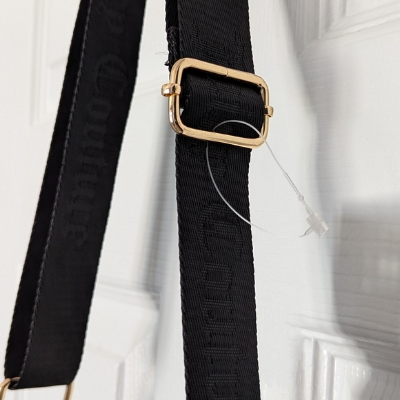 NWT Juicy Couture Black Velvet/Velour Liquorice Obsession Crossbody/Shoulder Bag - Picture 2 of 16